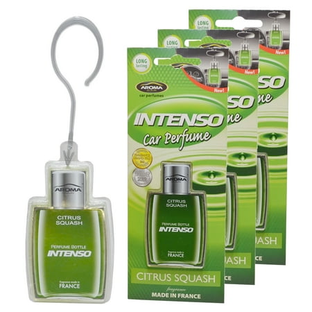 Aroma Intenso GEL Car Perfume Long Lasting Car Air Freshener, Citrus Squash (Best Long Lasting Car Air Freshener)
