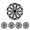 14 inch- Black & Sliver Lacquer, variant on 4PCS 15 inch Universal Hubcaps for Car Truck SUV, ABS&PC Wheel Rims Cover, Snap-On White Lacquer& Black Lacquer