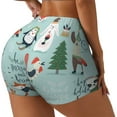 thumbnail image 2 of Qekee Christmas Winter Animals Women Workout Shorts, Sports shorts, Scrunch Butt Lifting Gym Shorts, Breathable Soft - XX-Large, 2 of 9