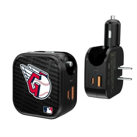 Cleveland Guardians Team Logo Dual Port USB Car & Home Charger
