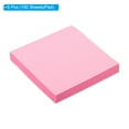 thumbnail image 3 of Notas adhesivas Uxcell de 3" x 3", blocs de notas autoadhesivos de colores brillantes, 100 hojas/pad, rosa claro, paquete de 6, 3 of 5