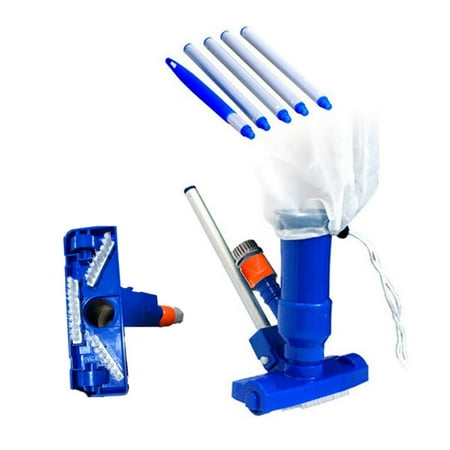 

Swimming Pool Cleaning Kit Cleaner Suction Head with Brushes Extendable Rod Mesh Bag