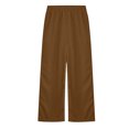thumbnail image 6 of DeHolifer Girls Pants Elastic Waisted Solid Color Wide Leg Casual Loose Comfy Sweat Pants Long Trousers,9 Years, 6 of 7