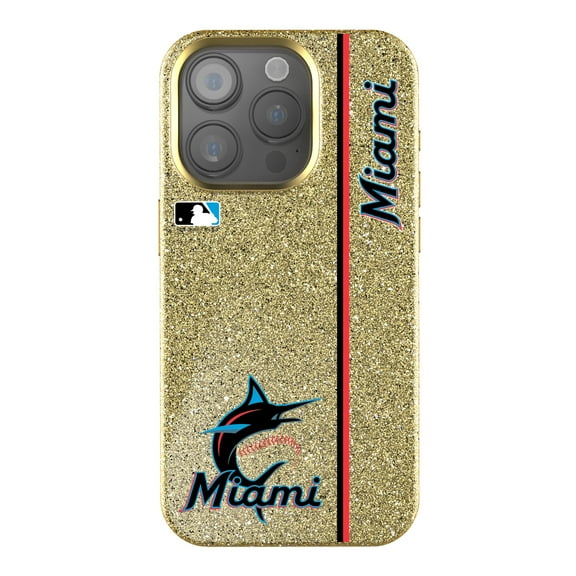 Keyscaper Gold Miami Marlins iPhone Bling Case