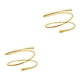 thumbnail image 1 of Qarigey Brazalete para el brazo, joyería Punk, estilo Simple, para la parte de los brazos, brazaletes de Metal, brazalete para mujeres Dorado 2piezas Qarigey CBP216772, 1 of 6