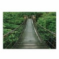 thumbnail image 1 of Wooden Bridge Cutting Board, Exotic Rope Walkway Through Treetops in Rain Forest Adventure Nature Photo, Decorative Tempered Glass Cutting and Serving Board, in 3 Sizes, by Ambesonne, 1 of 2