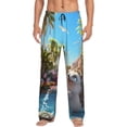 thumbnail image 1 of Balery Playful Hedgehog Forest Pond Pantalones de pijama para hombre, pijama ultraligero, pantalón de descanso-Medium, 1 of 6