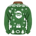 thumbnail image 3 of SERTG Men Christmas Hoodless Sweatshirt Men's Christmas Print Pullover Half Zip Stand Collar Long Sleeve Christmas Gifts Holiday Fashion Casual Top(Green,4XL), 3 of 3