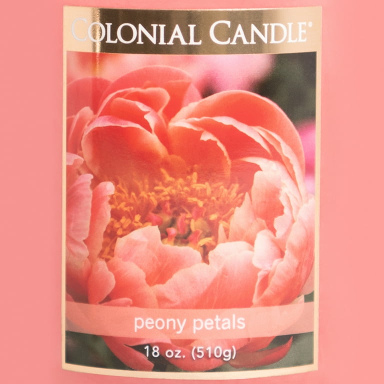 Colonial Candle Garden Peony 5 oz Scented Tin Candle, White