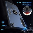 thumbnail image 5 of Phone Case for Samsung Galaxy S23 FE Hybrid Case with Ring Kickstand, Heavy Duty Protection Armor Case with Comfortable Grip Support Magnetic Car Mount for Samsung Galaxy S23 FE - Navyblue, 5 of 7