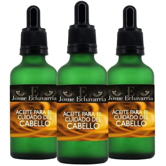 3 Frascos de Aceite Hidratante para el Cuidado del Cabello JOSUE ECHAVARRIA Natural