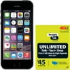 Straight Talk Apple iPhone 5S 16GB 4G LTE AT&T Refurbished Prepaid Smartphone w/ Bonus $45 Service Plan