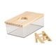 thumbnail image 5 of Caja de baño de arena para hámster, baño para mascotas, decoración de hábitat transparente, bañera, M, 5 of 9