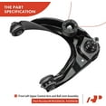 thumbnail image 3 of A-Premium 8Pcs Front Kit, Upper Control Arm with Ball Joint, Tie Rod End, Rack and Pinion Bellow Kit, Compatible with Ford Fusion Mercury Milan 2006-2009 Lincoln MKZ 2007-2009 Zephyr 2006, 3 of 9
