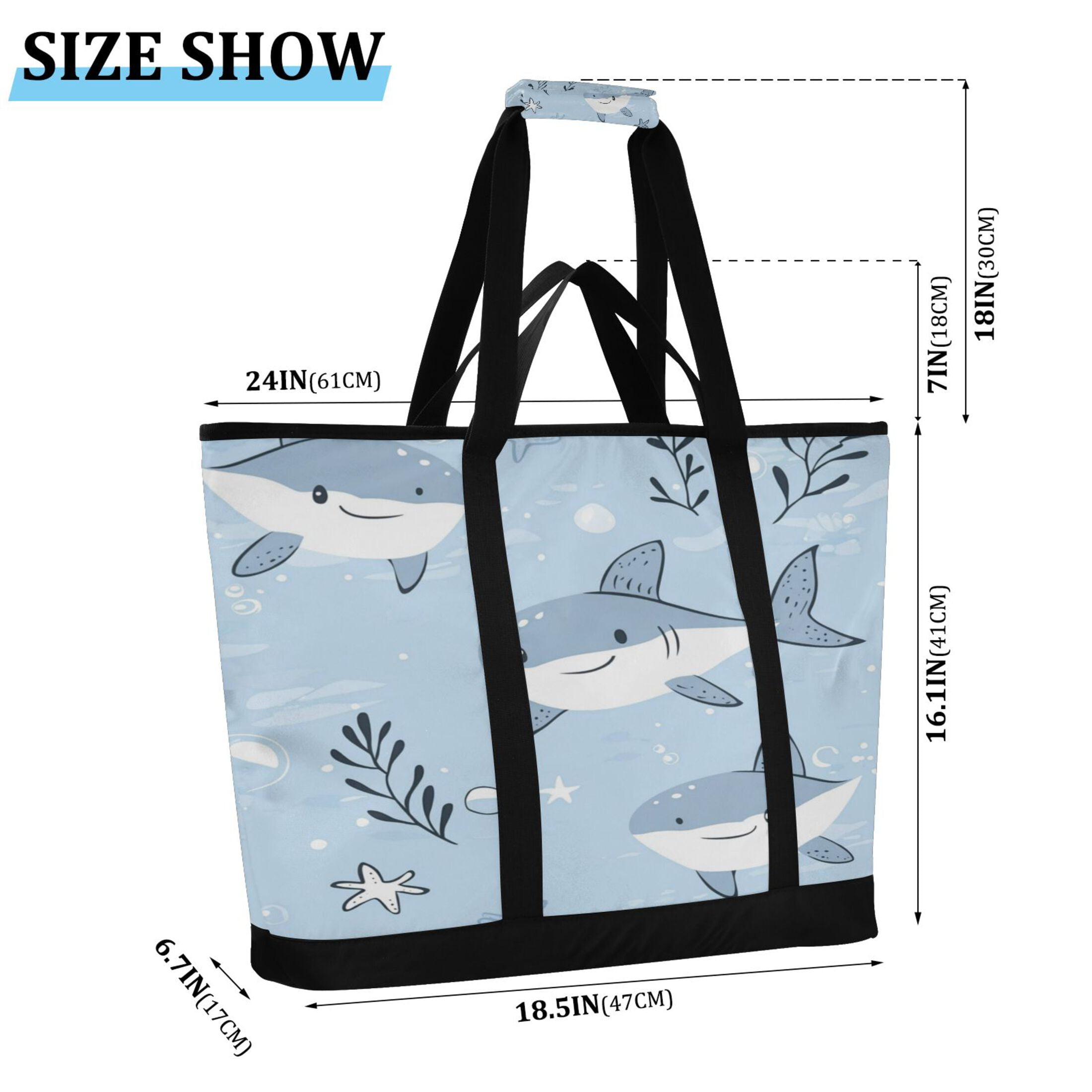 Large Hand-held Ice Pack Picnic Bag Insulation and Refrigeration Suitable for Shopping Picnics and Camping Super Cute Fish