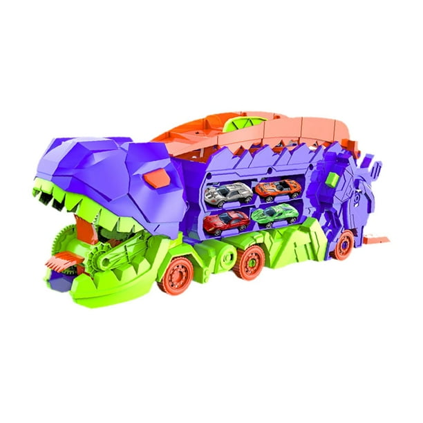 Coche Deformado CUTICAT Juguetes de Dinosaurios Camión Portador para Niños 4 Coches