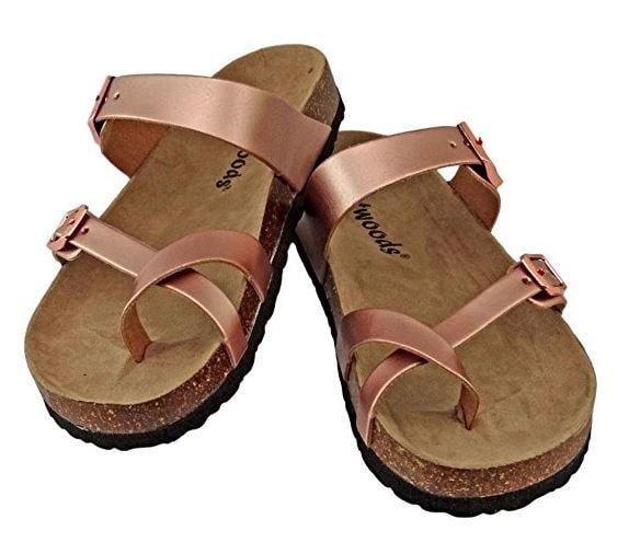 Tommy Bahama Womens Gold Fringe Toe Loop Sandals size 7 FREE SHIPPING