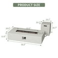 thumbnail image 6 of VENTOPYR 2-Piece Outdoor Rectangle Terrazzo White Propane Fire Table Set with Tank Cover Table, 6 of 8