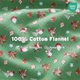 thumbnail image 4 of Regency Heights 100% Cotton Flannel Sheet Set Twin XL Size, 3-Piece Brushed Flannel Bed Sheets, Green Cowboy Santa Bedding Set with Deep Pocket Fitted Sheet & Pillowcase, Gift for Christmas, 4 of 8