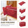 thumbnail image 3 of Iauyy Large Storage Box with Lid - Foldable Home Storage Bins for Clothes Toy Holiday Decor, Bright Red (42*32*30cm), 3 of 6