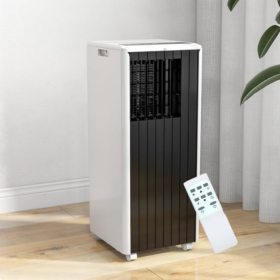 8,000 BTU Portable Air Conditioner, Fast Cools Up to 350 Sq.Ft, 3in1 Compact AC Unit with Dehumidifier&Fan, Quiet Floor AC Unit w/Sleep Mode, 24 Hour Timer/24Hrs Timer, Cooling System w/Install Kit