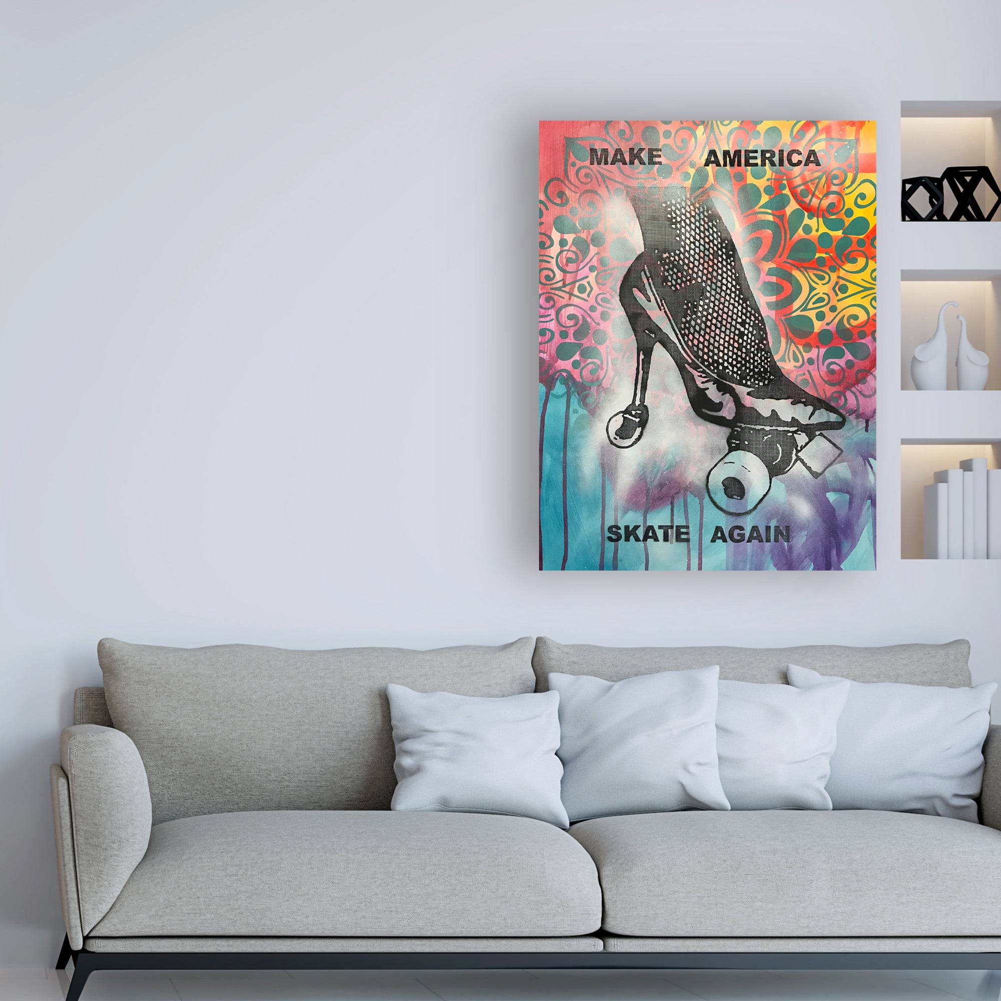 Trademark Fine Art 'Make America Skate Again' Canvas Art by Dean Russo