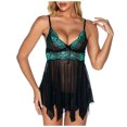 thumbnail image 2 of uublik Lingerie Set for Women Sexy Naughty Sexy Naughty Plus Size Babydoll Lace Bodysuit, 2 of 4