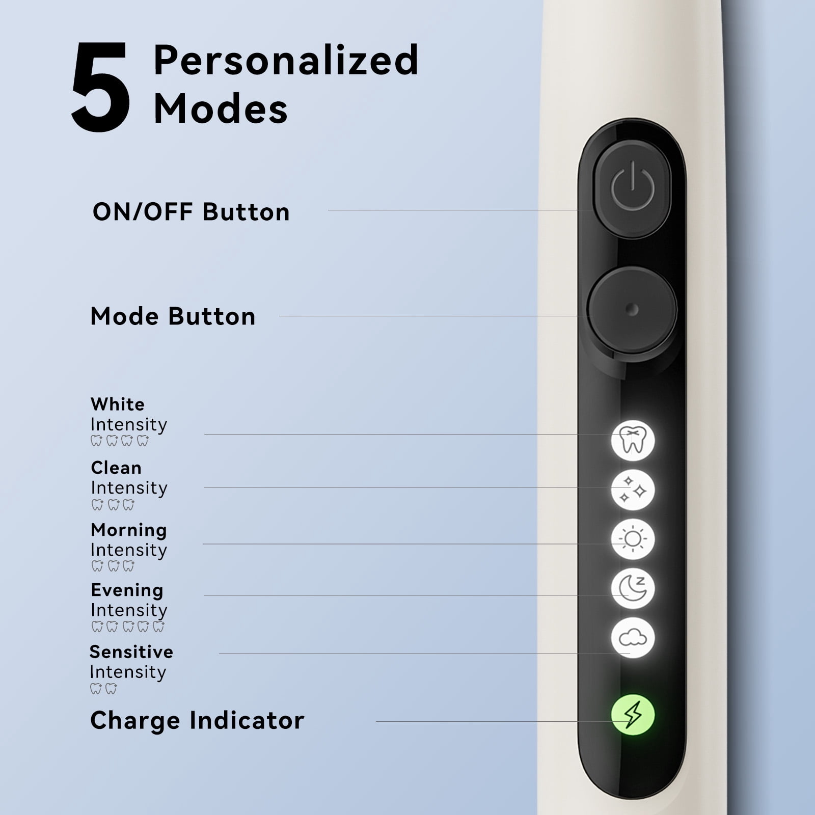 Seago Rotating Electric Toothbrush for Adults ，with 8 Replacement Heads, 5 Cleaning Modes,  with Timer and Travel Case for Adults ，SG-2607 Beige