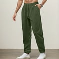 thumbnail image 2 of YUELONGHU Adult Men Casual Pants Linen Pants Men Men's Casual Pants for Sports Daily Wear and Settings Lightweight Wide Leg Design Summer and Autumn Style, 2 of 8