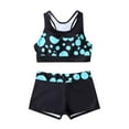 thumbnail image 4 of UTSJKR Womens Bikini Tops with Boy Shorts 2 Piece Swimsuit Suit Bathing Push-up Beachwear Swimwear Swimwears Tankinis Set Womens Bathing Blue Black S, 4 of 6