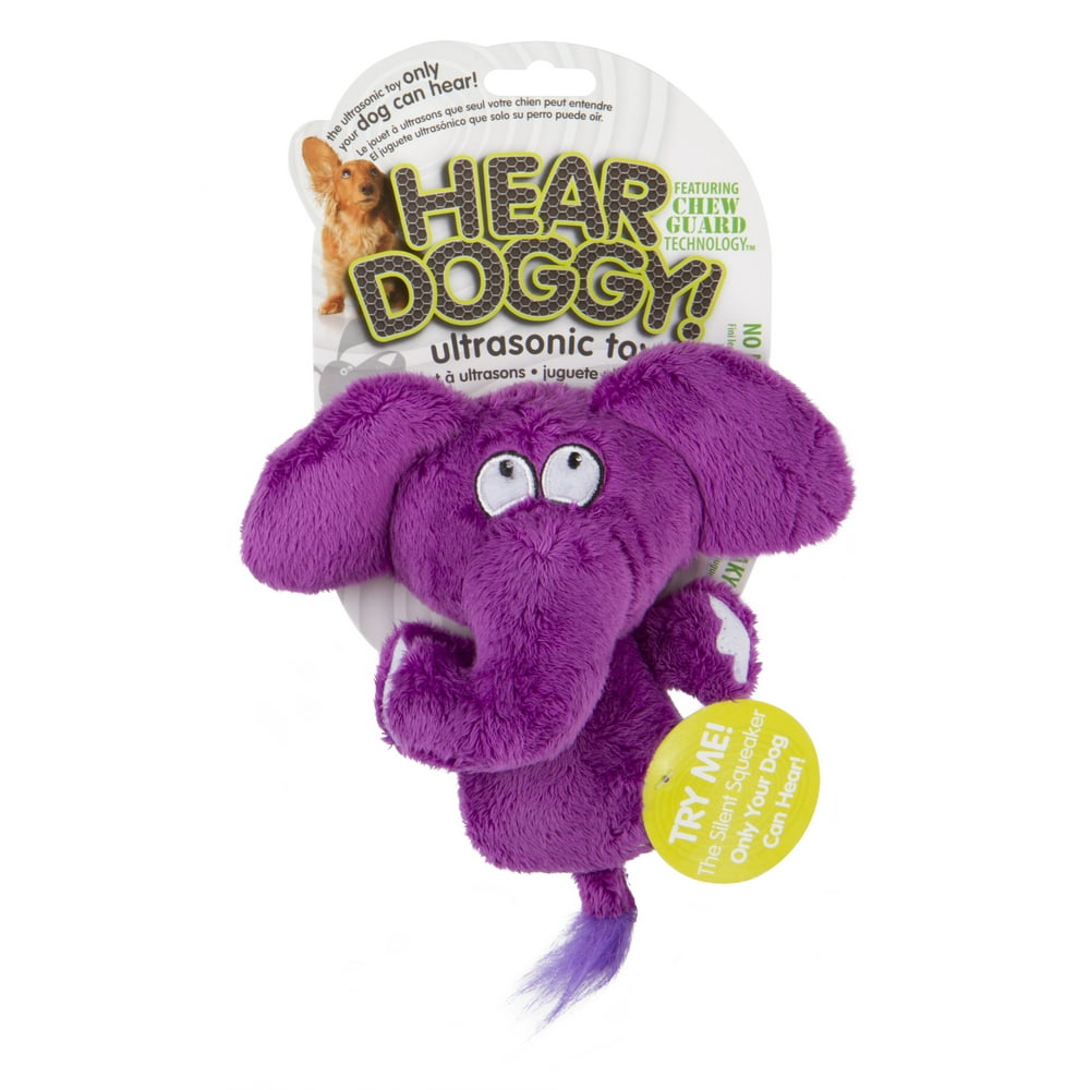 HEAR DOGGY! Mini Flattie Elephant Dog Toy with Chew Guard Technology