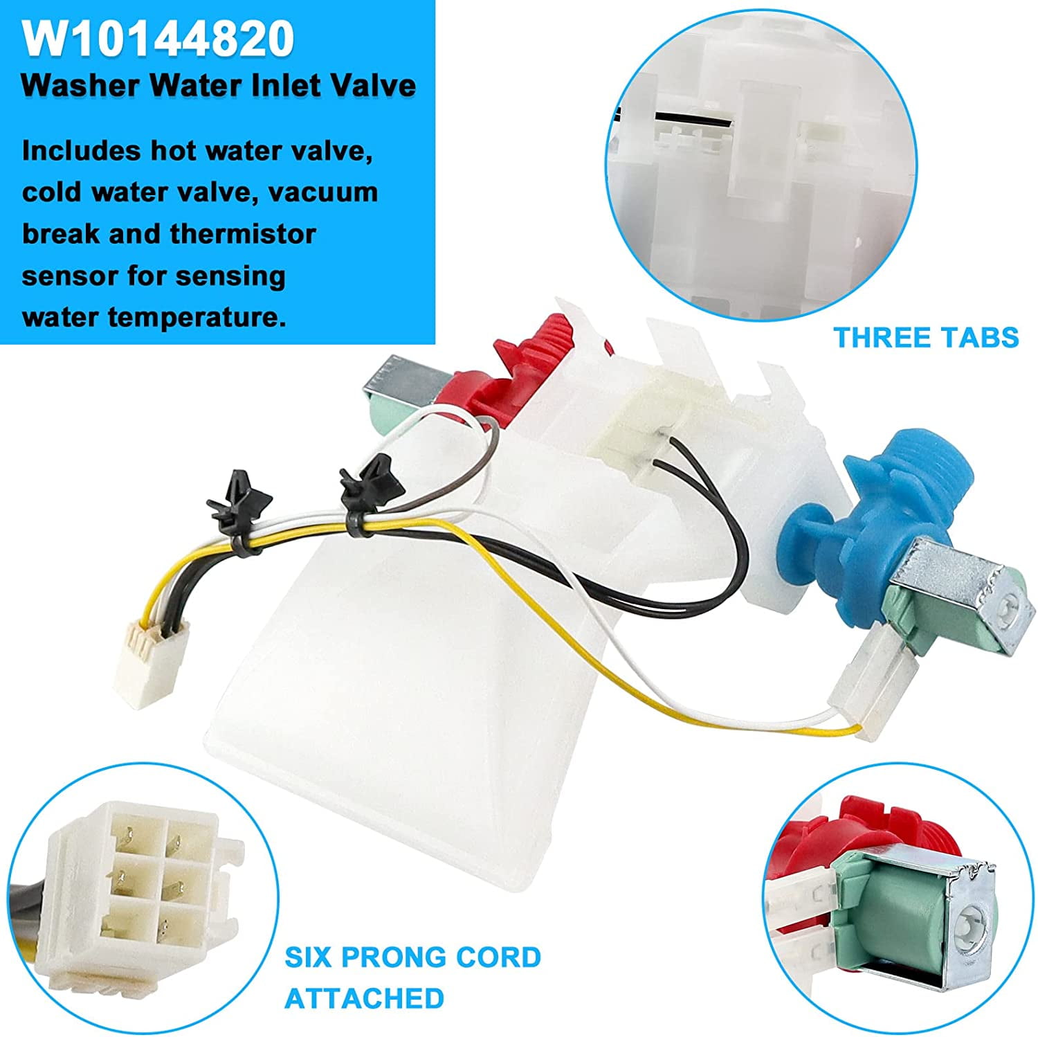 Aftermarket Appliance APLW10144820 Washer Water Inlet Valve for Whirlpool