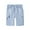 Blue, variant on LittleSpring Boys Cargo Shorts 5T Twill Uniform Shorts with Elastic Waist Casual Solid Blue