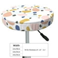 thumbnail image 2 of Uemuo Geometric Spots Pattern Round Bar Stool Seat Covers Washable Stool Cushion Slipcover Elastic Bar Chair Covers-12 inch, 2 of 7