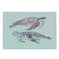 thumbnail image 2 of Turtle Cutting Board, Hand Painted Watercolor Art of 2 Turtles Pastel Underwater Theme, Decorative Tempered Glass Cutting and Serving Board, Large Size, Pink Fuchsia Purple, by Ambesonne, 2 of 5
