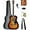3-Color Sunburst, variant on Fender CC-60S Solid Top Concert Acoustic Guitar - Black w/ Gig Bag