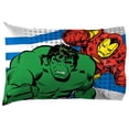 thumbnail image 3 of Jay Franco Marvel Avengers Comics Good Guys 4 Piece Full Sheet Set - Features Captain America, Hulk, Iron Man, Spiderman, and Thor - Fade Resistant Polyester Microfiber Fill (Official Marvel Product), 3 of 4