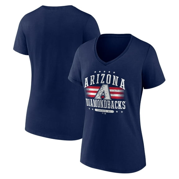 Women's Navy Arizona Diamondbacks Americana Team V-Neck T-Shirt