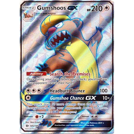 Gumshoos Gx 145 149 Full Art Ultra Rare Pokemon Sun Moon Walmart Canada