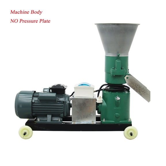 2 Pressure Roller Electric Animal Feed Pellet Mill Machine Body 220V