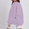 thumbnail image 5 of Resicozy Oversized Sweatshirt for Women Fall Crewneck Sweatshirt Vintage Pullover Loose Fit Cute Y2K Hoodie Light Purple M, 5 of 7