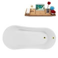 thumbnail image 6 of 59" Streamline N344WH-GLD Clawfoot Tub and Tray With External Drain, 6 of 7