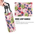 thumbnail image 4 of Yayeee 20oz Insulated Water Bottle Double Wall Stainless Steel with Flip Straw Lid, Pink Kiwi, 4 of 7