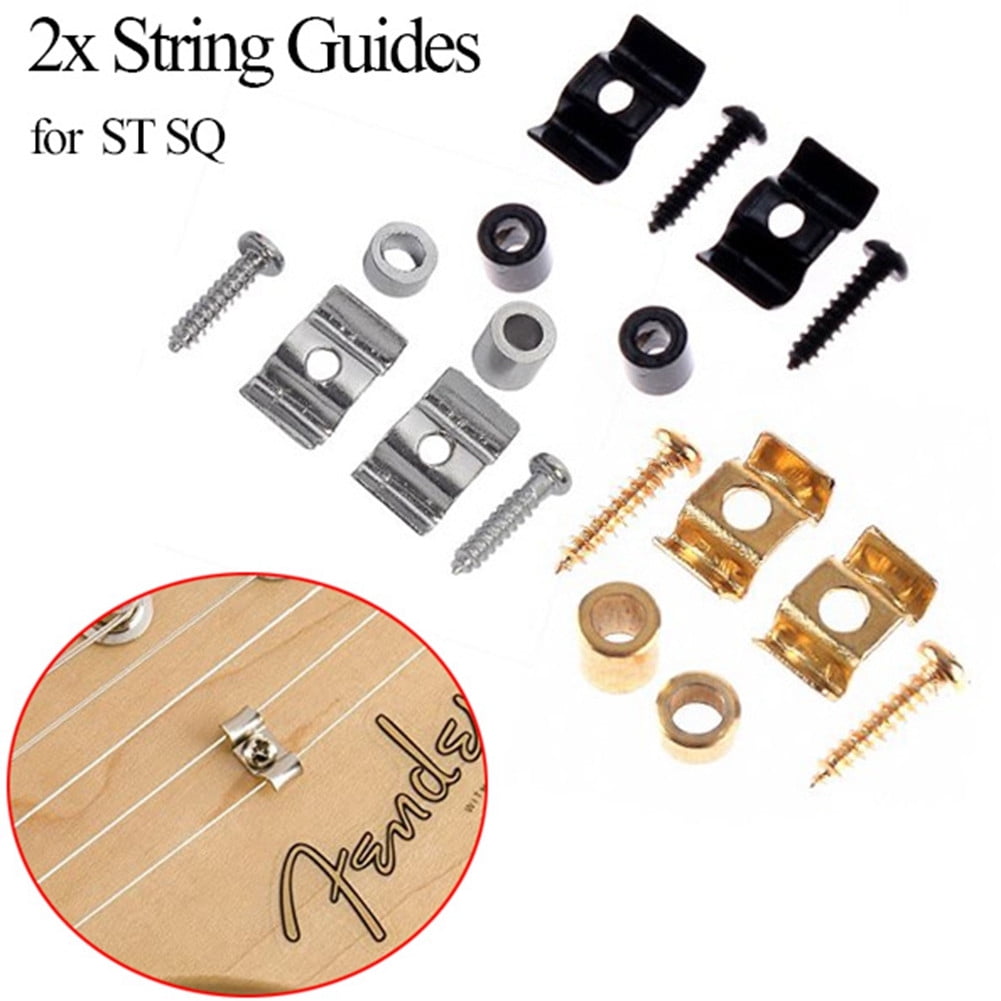 2pcs Metal Electric Guitar String Retainer String Buckle Holders For