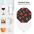 thumbnail image 6 of Lsque Tomatoes1 Pattern 4" Drink Coasters Set of 4, PVC Leather Absorbent Coasters, Table Coaster Set Decorative Coffee Cup Coasters Housewarming Gift -Octagon, 6 of 6