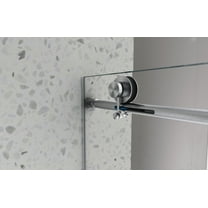 60x63'' Matte Black Frameless Shower Door, Bathroom Sliding Shower Door with 304 Stainless Steel Pulleys & Adjustable Soft Closing Function