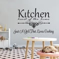 thumbnail image 2 of KITCHEN - Vinyl Inspirational Kitchen Quotes Heart Of The Home Lettering Art Décor Sticker Just A Girl That Loves Cooking Quotes Design Home Wall Decal 40" x 24", 2 of 5