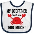 thumbnail image 3 of Inktastic My Godfather Loves Me Godchild Boys or Girls Baby Bib, 3 of 4