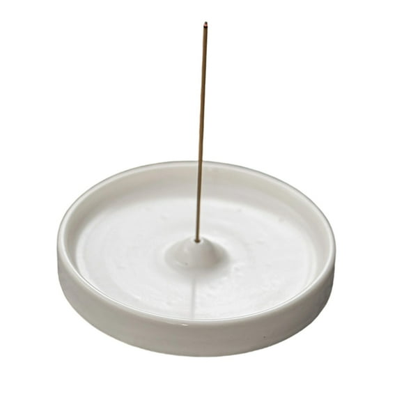 Home Decor Gifts,Ceramic Incense Holder for Yoga Home Decor, Black White Half Black Half White Modern Aroma Tray