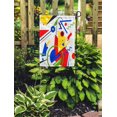 thumbnail image 2 of SIDONKU Blue Kandinsky Abstract Geometric Colorful in Suprematism Red Mondrian Garden Flag Decorative Flag House Banner 12x18 inch, 2 of 2
